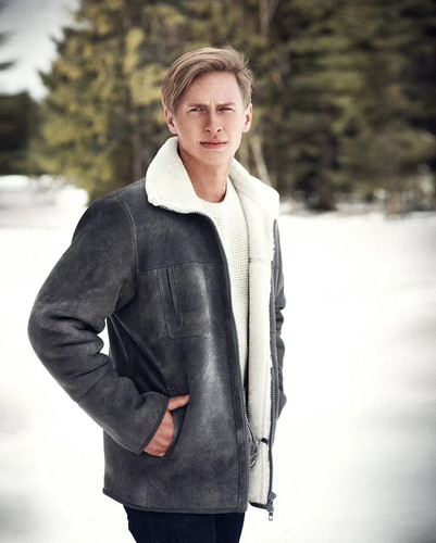Cappotto shearling uomo vera - shearling,