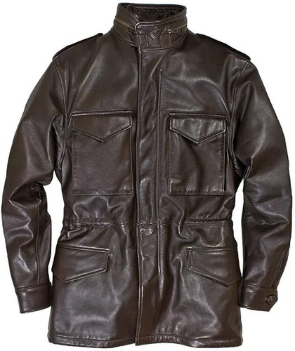 Giacca pelle uomo stile moto